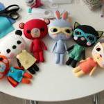Plush Toy Pdf Pattern - Bunny, Kitty And Bear