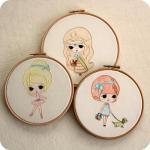  Set of Three Embroidery pdf Patter..