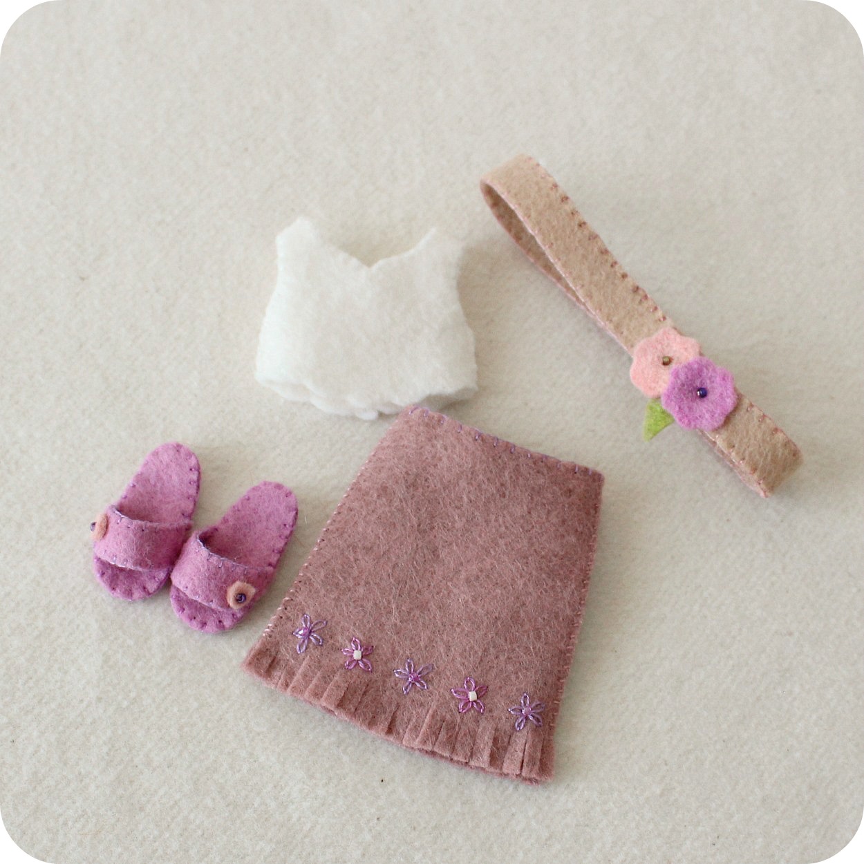 Bohemian Outfit pdf Pattern for Pocket Poppet Doll