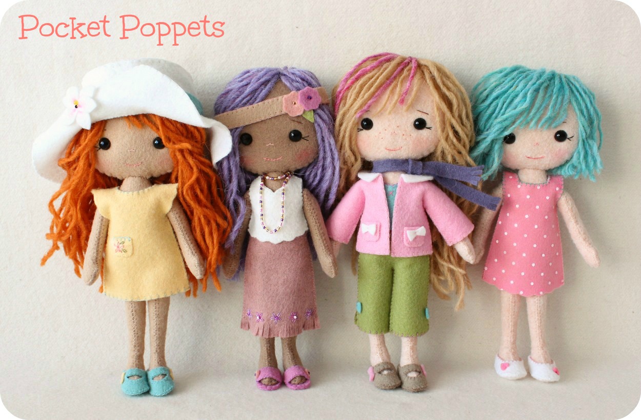 Complete Set Of Pdf Patterns For Pocket Poppet Doll And Outfits on Luulla