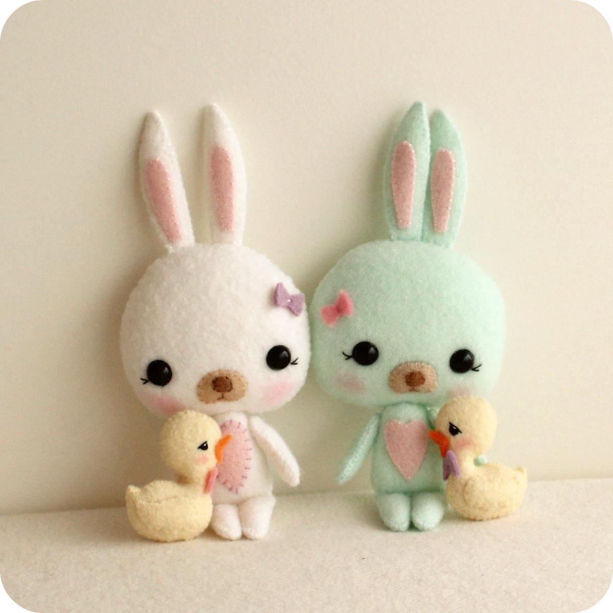 Easter Bunny and Chick pdf Pattern